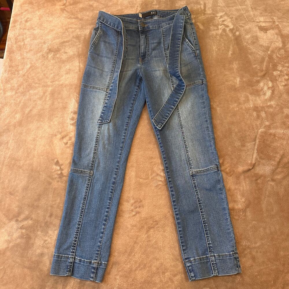 KUT from the Kloth Reese Jeans Size 0 High Rise Straight Leg Ankle Denime 0
